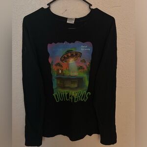 Dutch bros black out of this world spaceship long sleeve.